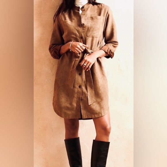 Banana Republic Dresses & Skirts - Banana Republic Vegan (Faux) Suede Shirt Dress